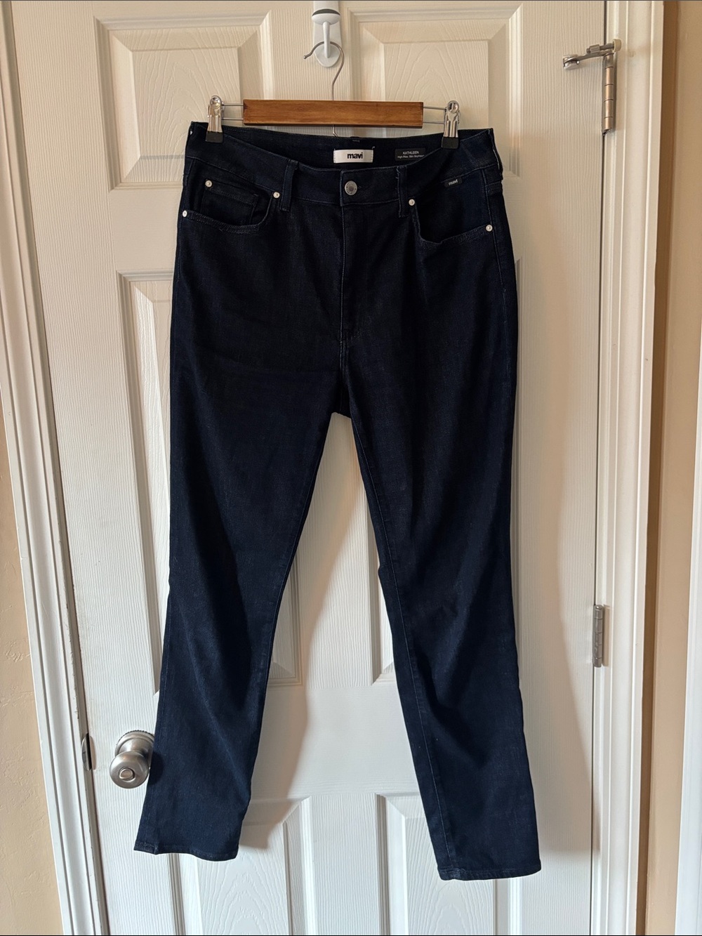 Mavi Women's Navy High Rise Slim Boyfriend Jeans